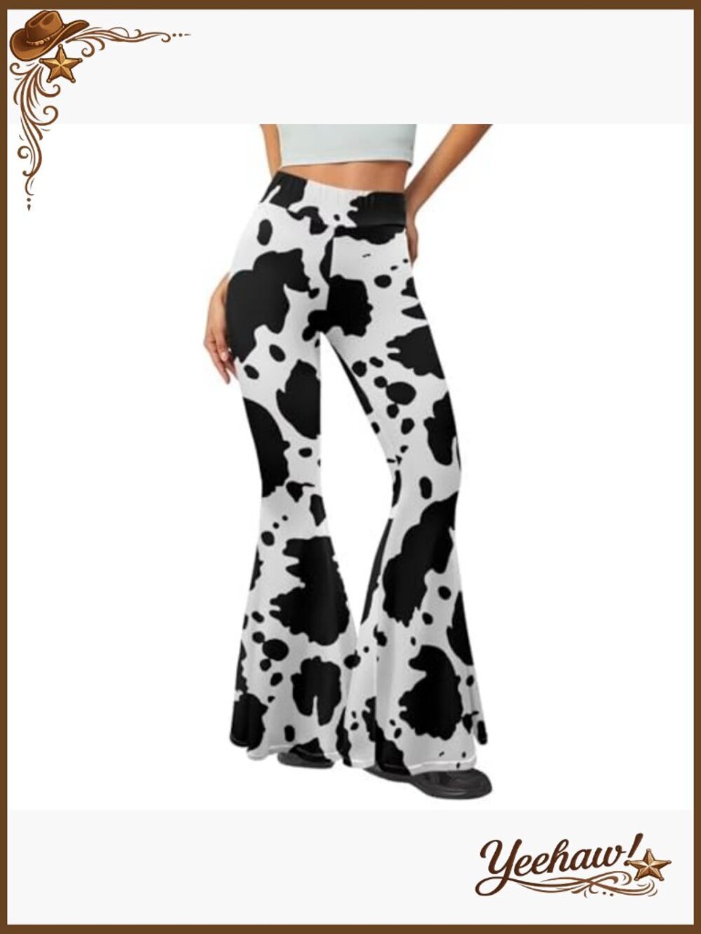 Women's High-Waist Flare Leggings Yoga Pants Polyester Spandex Tummy Control - Picture 2 of 7